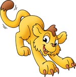 A cute lion cub