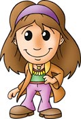 En sød hippiepige (avatar)