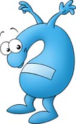 Funny blue monster