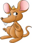 A sneaky or evil brown mouse